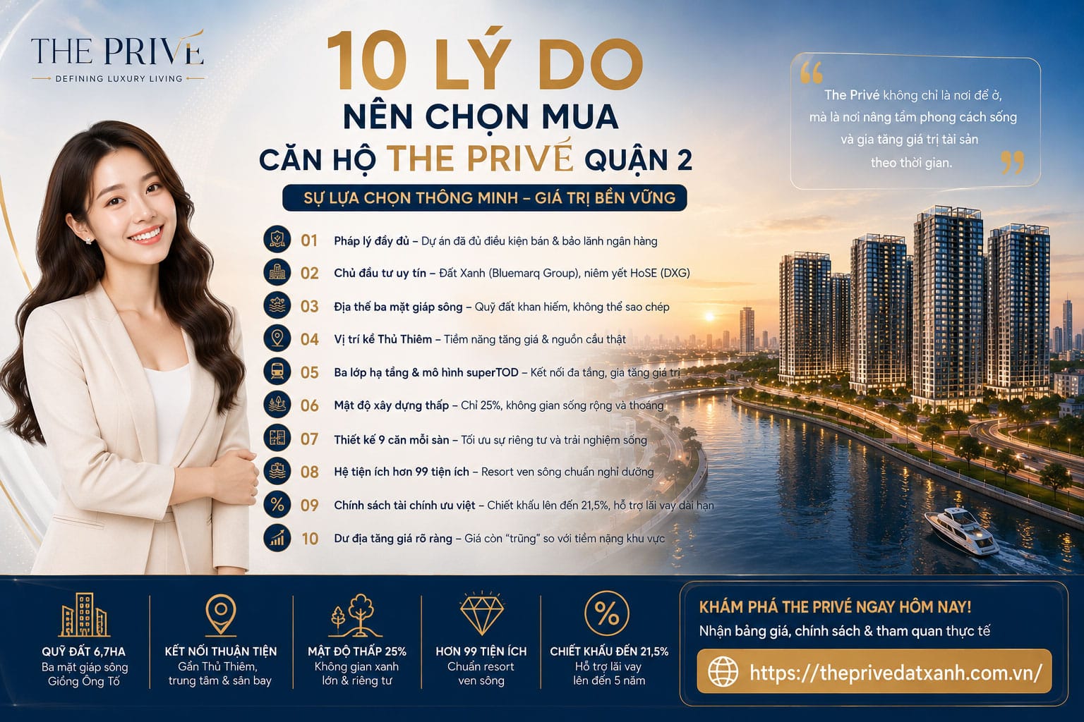10 Lý Do Nên Chọn Mua Căn Hộ The Privé Quận 2