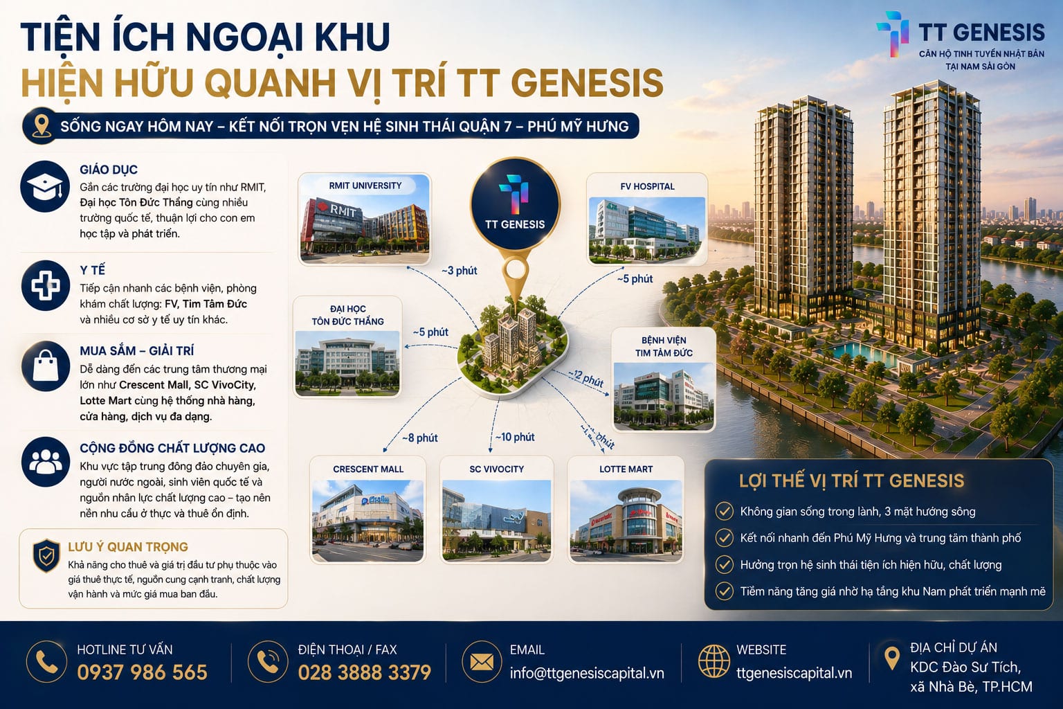 Tiện Ích Ngoại Khu Hiện Hữu Quanh Vị Trí TT Genesis