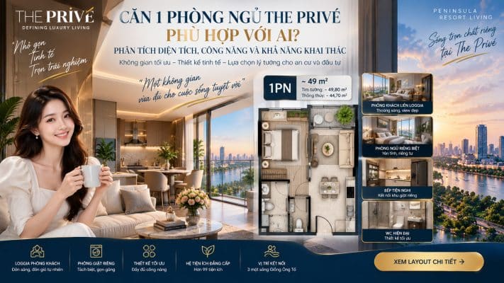 Căn 1 Phòng Ngủ The Privé Phù Hợp Với Ai? Công Năng Và Khai Thác