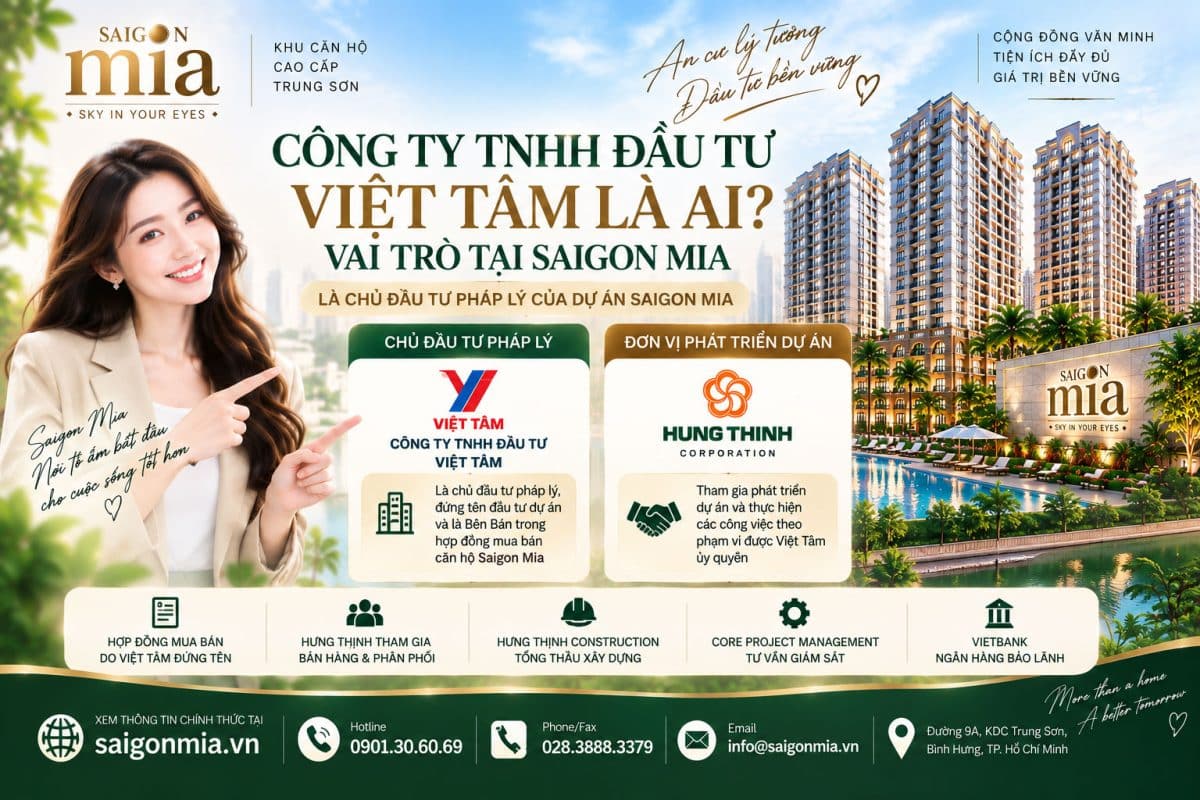 Công Ty TNHH Đầu Tư Việt Tâm Là Ai? Vai Trò Tại Saigon Mia