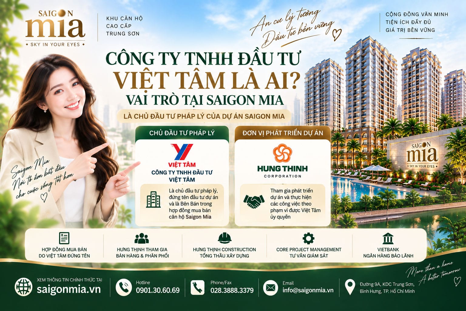 Công Ty TNHH Đầu Tư Việt Tâm Là Ai? Vai Trò Tại Saigon Mia